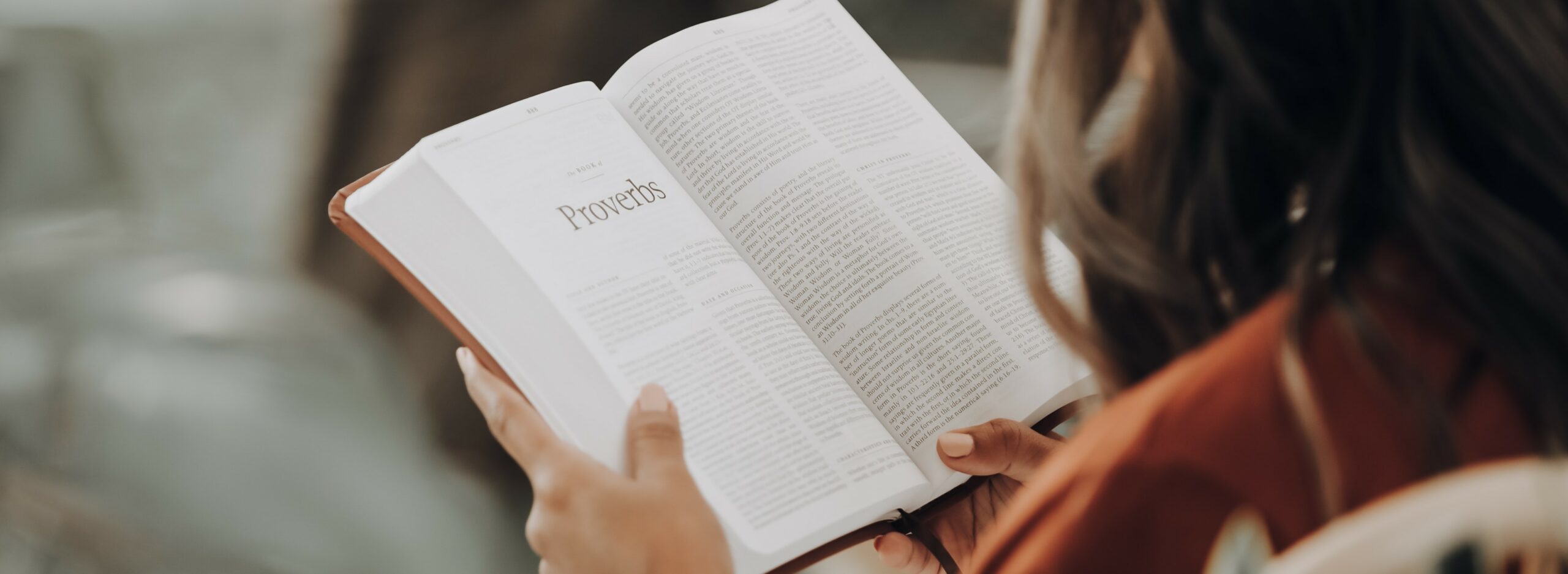 Woman reading bible